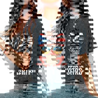 Boricua Coqui Frog Puerto Rico Puerto Rican Woman Women's Oversized Comfort T-Shirt | Mazezy