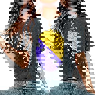 Bosnia Herzegovina Flag Fingerprint Bosnians Men Women Kids Women's Oversized Comfort Colors T-Shirt | Mazezy