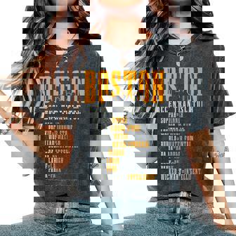 Boston Accent Translator Massachusetts Souvenirs Pride Women's Oversized Comfort Colors T-Shirt | Mazezy