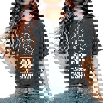 Built Not Bought Handyman Spirit Graphic Women's Oversized Comfort Colors T-Shirt | Mazezy