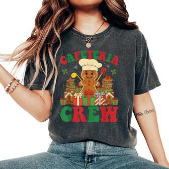 Cafeteria Crew Gingerbread Lunch Lady Worker Xmas Women Women's Oversized Comfort T-Shirt - Thegiftio UK