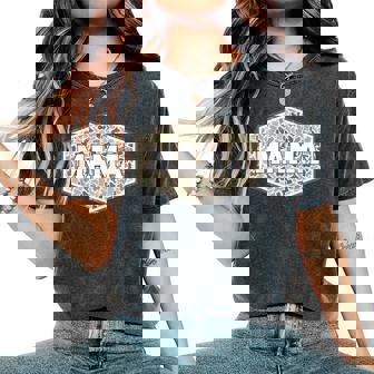 Camo Hunting Mama Vintage Camo Mom Mother's Day Hunting Wife Women's Oversized Comfort T-Shirt - Monsterry