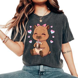 Capybara Girls Capybara Capybara Women's Oversized Comfort T-Shirt - Thegiftio UK