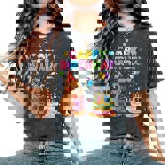 Capybara Lovers Cappy Birthday Girl Boy Happy Birthday Party Women's Oversized Comfort T-Shirt | Seseable CA