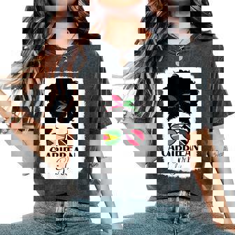 Caribbean Girl Roots Guyana And Trinidad Tobago Mix Heritage Women's Oversized Comfort Colors T-Shirt | Mazezy