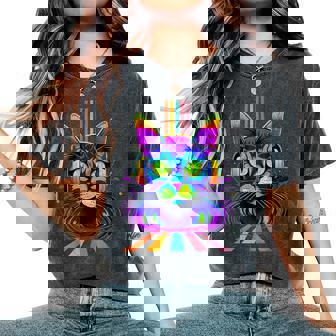 CAT WEARING HEADPHONES NIGHTCLUB ELECTRONICA MUSIC FUNNY For Men Women Women's Oversized Comfort Colors T-Shirt | Mazezy