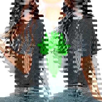 Celery Stalk Halloween Vegetable Costume Dress Up Cosplay Women's Oversized Comfort Colors T-Shirt | Mazezy