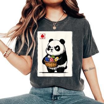 Cestino Per Uova Di Pasqua Con Panda Grumpy T-shirt comoda oversize da donna - Novitaregali