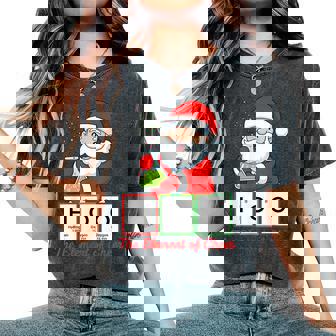 Chemistry Santa Element Of Cheer Christmas Science Teacher Women's Oversized Comfort T-Shirt - Thegiftio