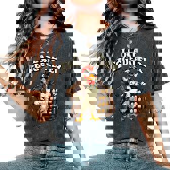 Chicken Farmer Local Egg Dealer Rancher Farm Dad Women Women's Oversized Comfort T-Shirt - Thegiftio