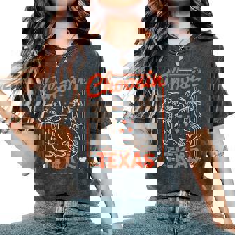 Choosin Texas Tx For Vintage Athletic Sports Style Women's Oversized Comfort T-Shirt - Seseable