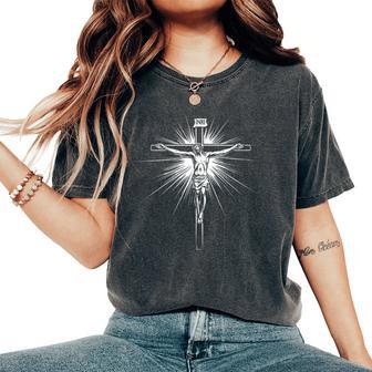 Christian Cross Jesus Christ Christians Women's Oversized Comfort T-Shirt - Thegiftio UK