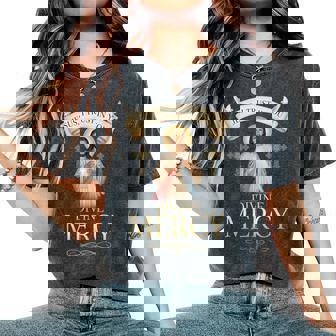 Christian Divine Mercy Jesus I Trust In You Prayer Women's Oversized Comfort T-Shirt | Seseable FR