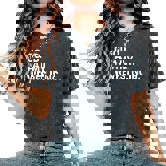 Christian God Family Wrestling Faith Family Wrestling Women's Oversized Comfort T-Shirt - Thegiftio