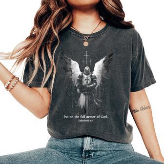 Christian Knight Templar Crusader Warrior Catholic Women Women's Oversized Comfort T-Shirt | Mazezy