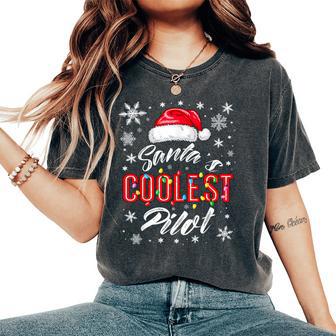 Christmas Cool Pilot Santa's Coolest Women Women's Oversized Comfort T-Shirt - Thegiftio UK