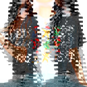 Christmas Squad Santa Dabbing Elf Family Matching Boys Girls Women's Oversized Comfort T-Shirt - Thegiftio