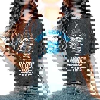 Coast Guard Dad Proud USCG Coastie Dad Patriotic Women's Oversized Comfort Colors T-Shirt | Mazezy