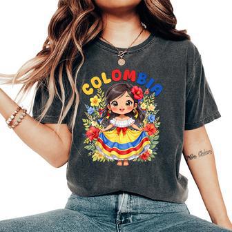 Colombian Girl Traditional Dress Culture Pride For Girls Women's Oversized Comfort T-Shirt - Thegiftio UK