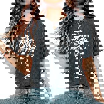 Cool Summer Vacation Men Women Beach Palm Tree Women's Oversized Comfort Colors T-Shirt | Mazezy