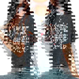 Coquette That's My Brother Out There Baseball Sister Girl Women's Oversized Comfort T-Shirt | Seseable CA