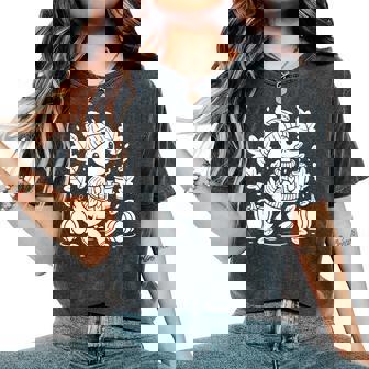 Cozyeason Duck かわいい 秋 パンプキン スパイス 秋 コーヒー 長袖tシャツ レディースオーバーサイズコンフォートTシャツ - Kawaiitshirt