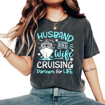 Cruising Partners Cruise Ship Vacation Husband Wife Couple Women's Oversized Comfort T-Shirt | Mazezy