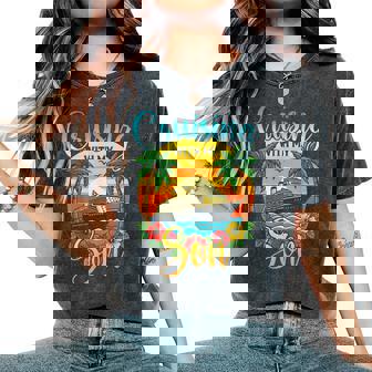 Cruising With My Son Mom Dad Cruise Vacation Matching Women's Oversized Comfort T-Shirt - Monsterry