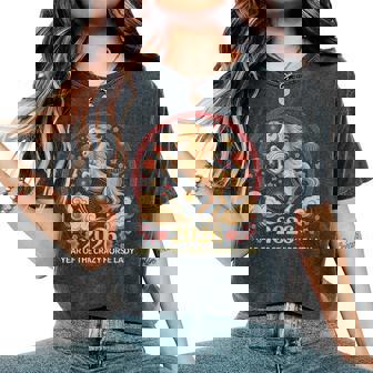 Cute 2026 Year Of Crazy Horse Lady Lunar Girl Zodiac Lantern Women's Oversized Comfort Colors T-Shirt - Monsterry