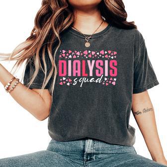 Cute Dialysis Squad Dialysis Nurse Technician Heart Women's Oversized Comfort T-Shirt - Thegiftio UK