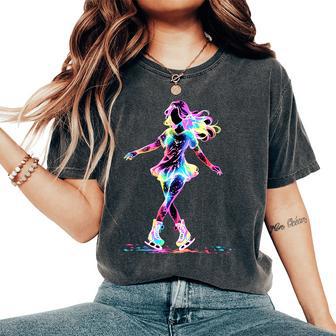 Cute Ice Skating Skater Figure Skating For Girls Women's Oversized Comfort T-Shirt - Thegiftio UK