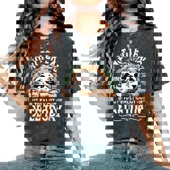 Cute Sloth Coffee Quote Caffeine Lover Men Women's Oversized Comfort T-Shirt | Seseable FR