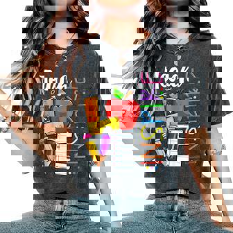 Cute Teach Love And Inspire Teacher Women's Oversized Comfort T-Shirt | Seseable FR