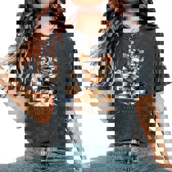 Cute Yorkie Mom Coffee Latte Iced Cream Yorkie Dog Mama Women's Oversized Comfort T-Shirt - Monsterry