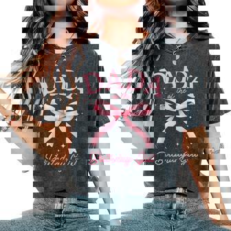 Dada Of The Birthday Girl Coquette Bow Matching Family Women's Oversized Comfort T-Shirt | Seseable FR