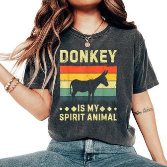 Fresco Asino Per Uomini Donne Agricoltore Amante Asinoelvatico T-shirt comoda oversize da donna - Novitaregali