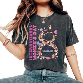 Día Internacional De La 2024 8 De Marzo Camiseta extragrande cómoda para mujer - Regaloses
