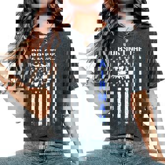 Dibs On The Airman US Flag Air Force Veteran Wife Girlfriend Tank Top Women's Oversized Comfort Colors T-Shirt | Mazezy