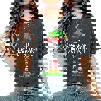 Dog Mom Elf Christmas Family Matching Love Elf Xmas Women's Oversized Comfort T-Shirt | Mazezy