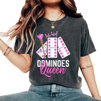 Dominoes Queen Domino Player Dominoes Lover Women's Oversized Comfort T-Shirt - Thegiftio UK