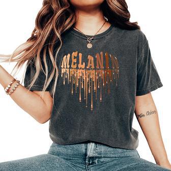 Drippin Melanin Heart Love Black History Pride Girls Women's Oversized Comfort T-Shirt - Monsterry