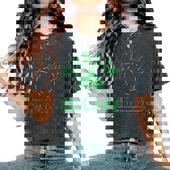 Dublin Ireland Shamrock St Patricks Day Green Souvenir Women's Oversized Comfort Colors T-Shirt | Mazezy