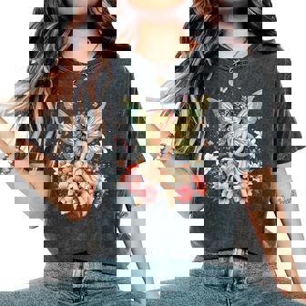 Enchanted Summer Flower Fairy Fantasy Mystical Butterflies Women's Oversized Comfort T-Shirt - Thegiftio