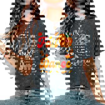 Lets Fall In Love With Dance Teacher Thanksgiving Women's Oversized Comfort T-Shirt | Mazezy