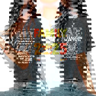Family Thanksgiving 2025 Thanksgiving Crew Matching Fall Women's Oversized Comfort T-Shirt | Mazezy