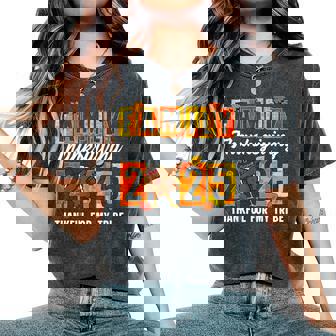 Family Thanksgiving Crew 2025 Dabbing Turkey Matching Fall Women's Oversized Comfort T-Shirt - Monsterry