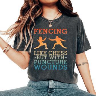 Fencing Sport Novelty For Fencer Fencing Lover Women's Oversized Comfort T-Shirt | Seseable FR