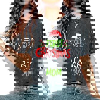 First Christmas As A Mom New Mommy 1St Christmas Women's Oversized Comfort T-Shirt | Seseable FR