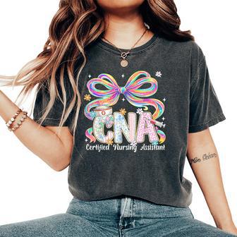 Floral Cna Certified Nursing Assistant Nurse Women Women's Oversized Comfort T-Shirt - Seseable