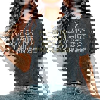 Food Is a Right Not a Privilege Human Rights Equality Women's Oversized Comfort Colors T-Shirt | Mazezy